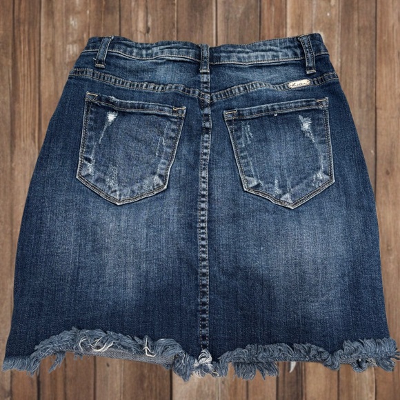 KanCan Brand Denim Button Up Skirt - Picture 2 of 3